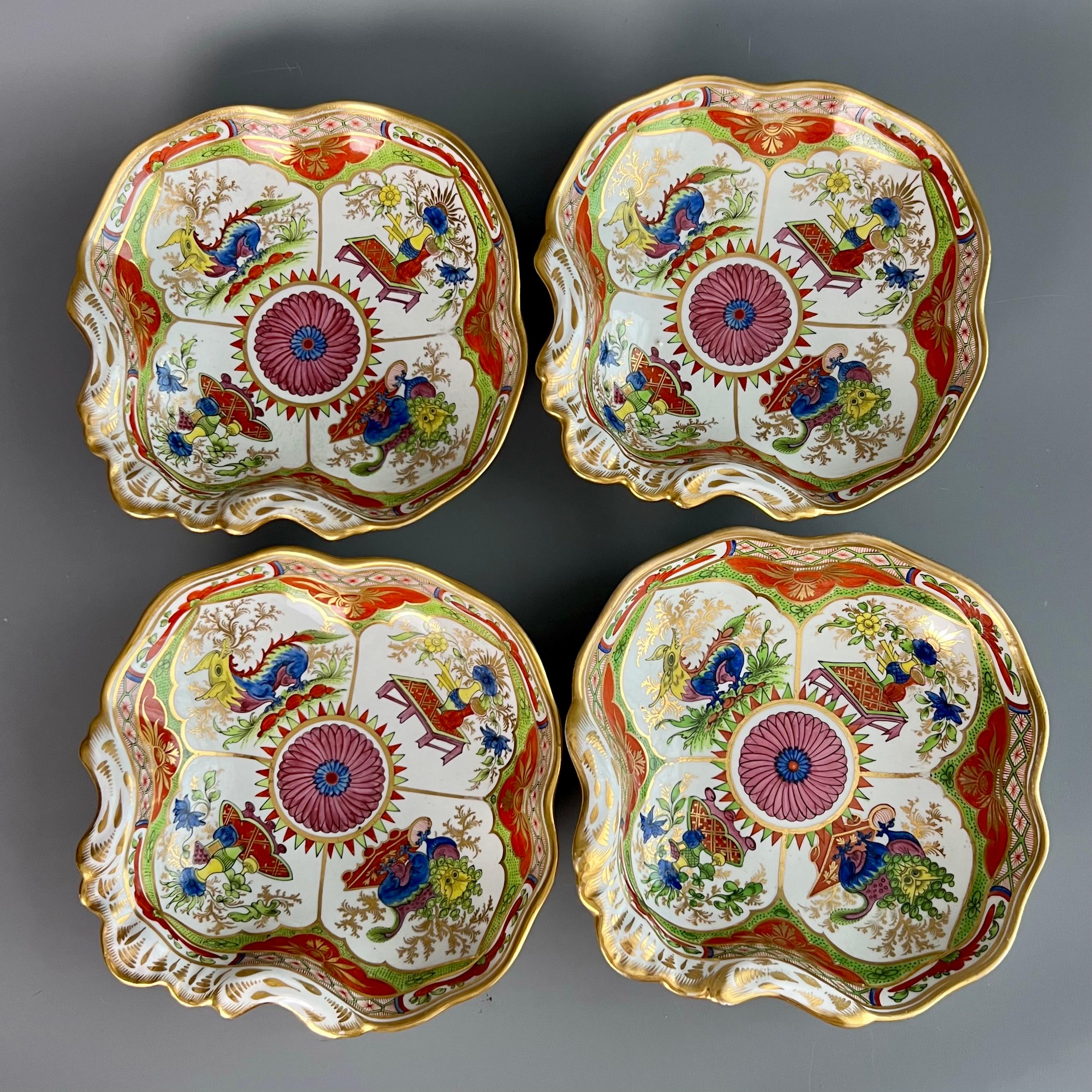 Chamberlain's Worcester Dessert Service Kylin / Dragons in Compartments, ca 1795 1