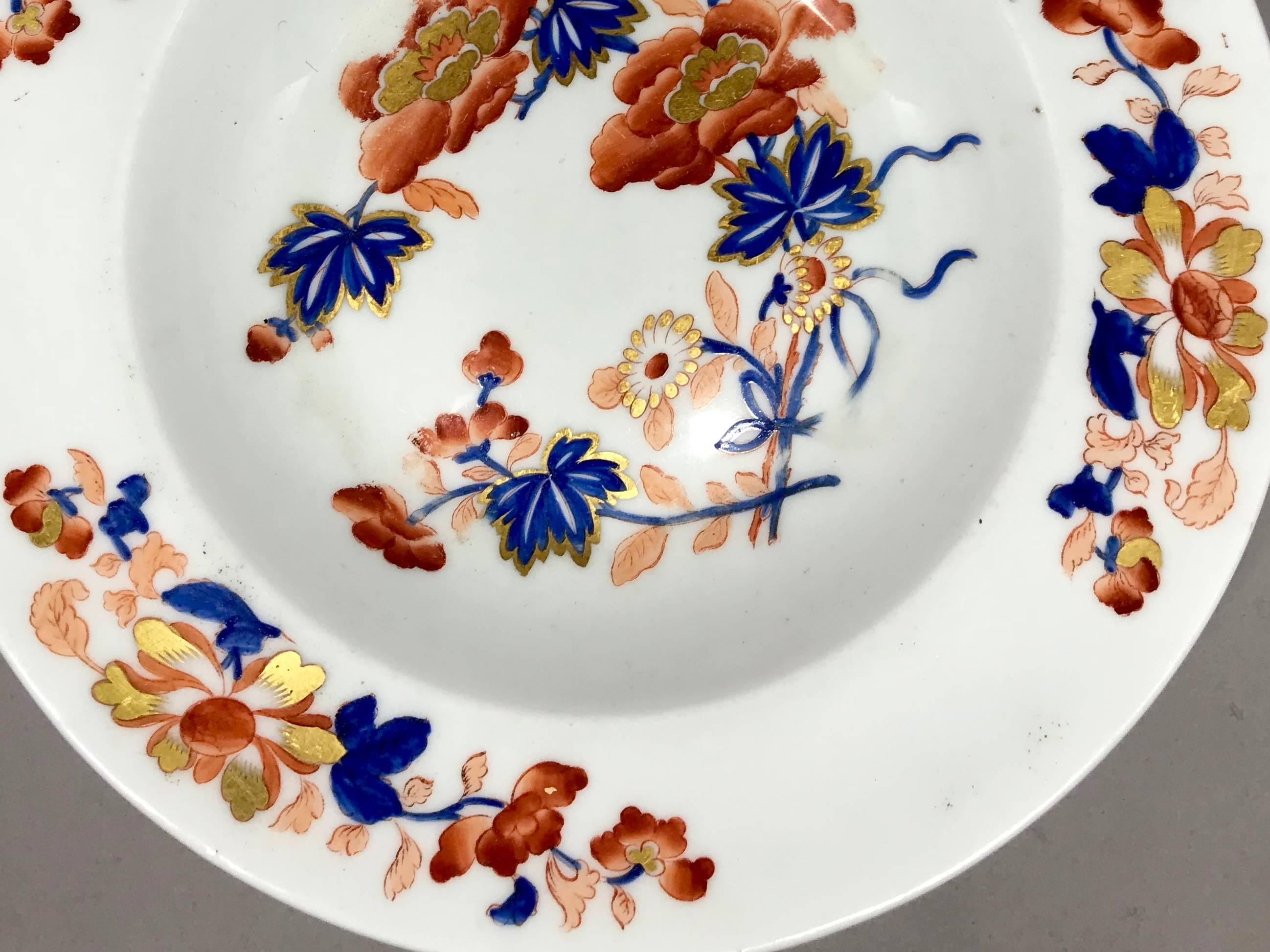 English Chamberlain's Worcester Imari Soup Plate