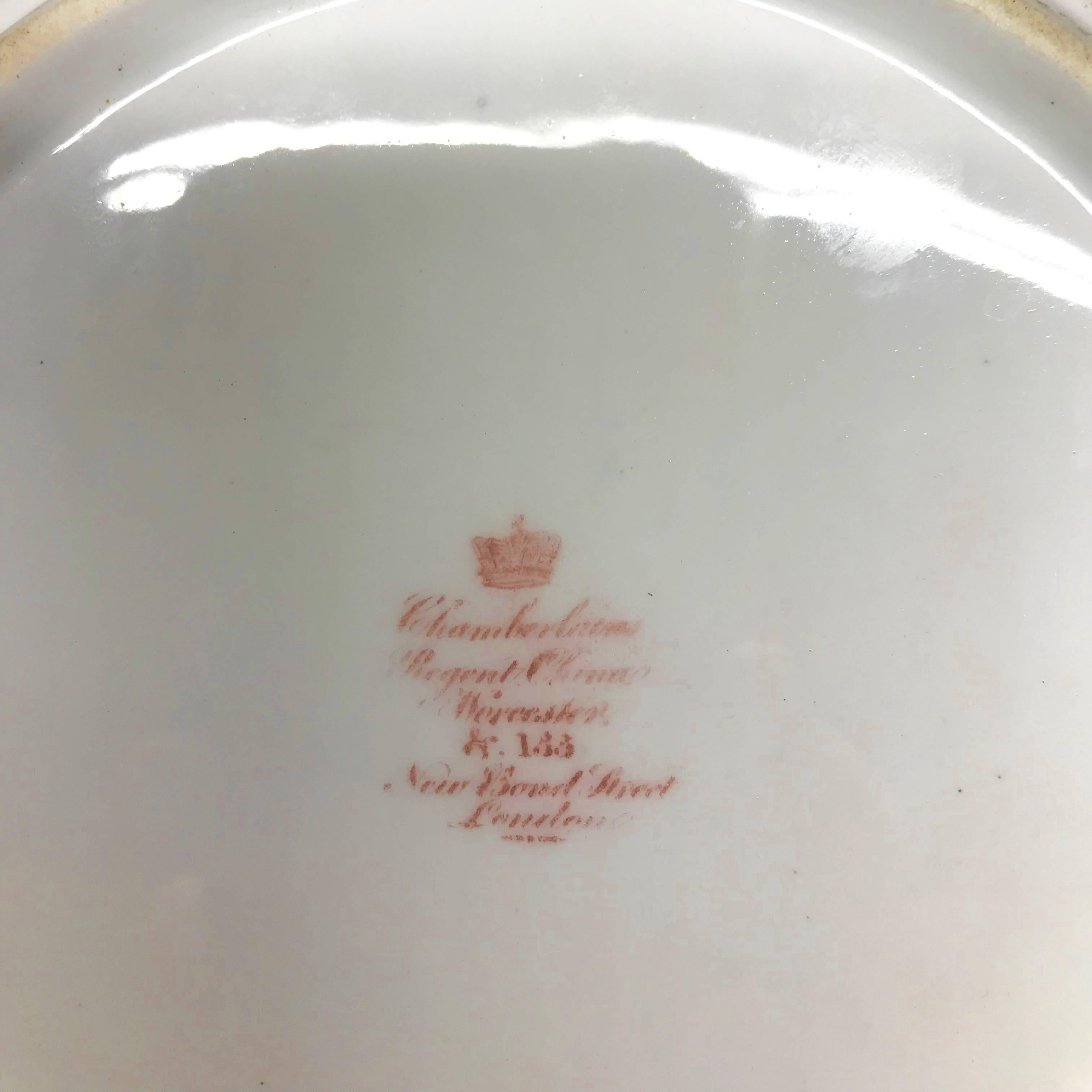 19th Century Chamberlain's Worcester Imari Soup Plate
