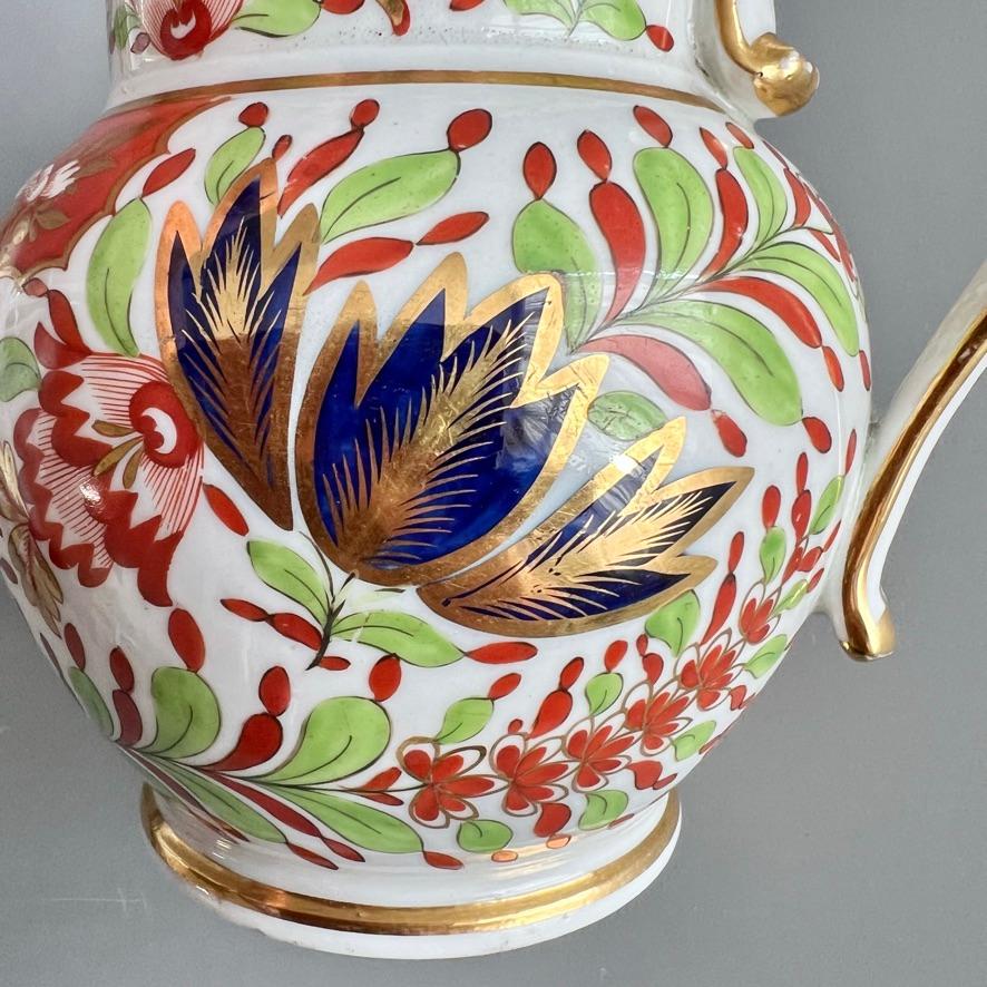 Early 19th Century Chamberlains Worcester Jug / Pitcher, Imari Finger and Thumb patt. 276, ca 1810