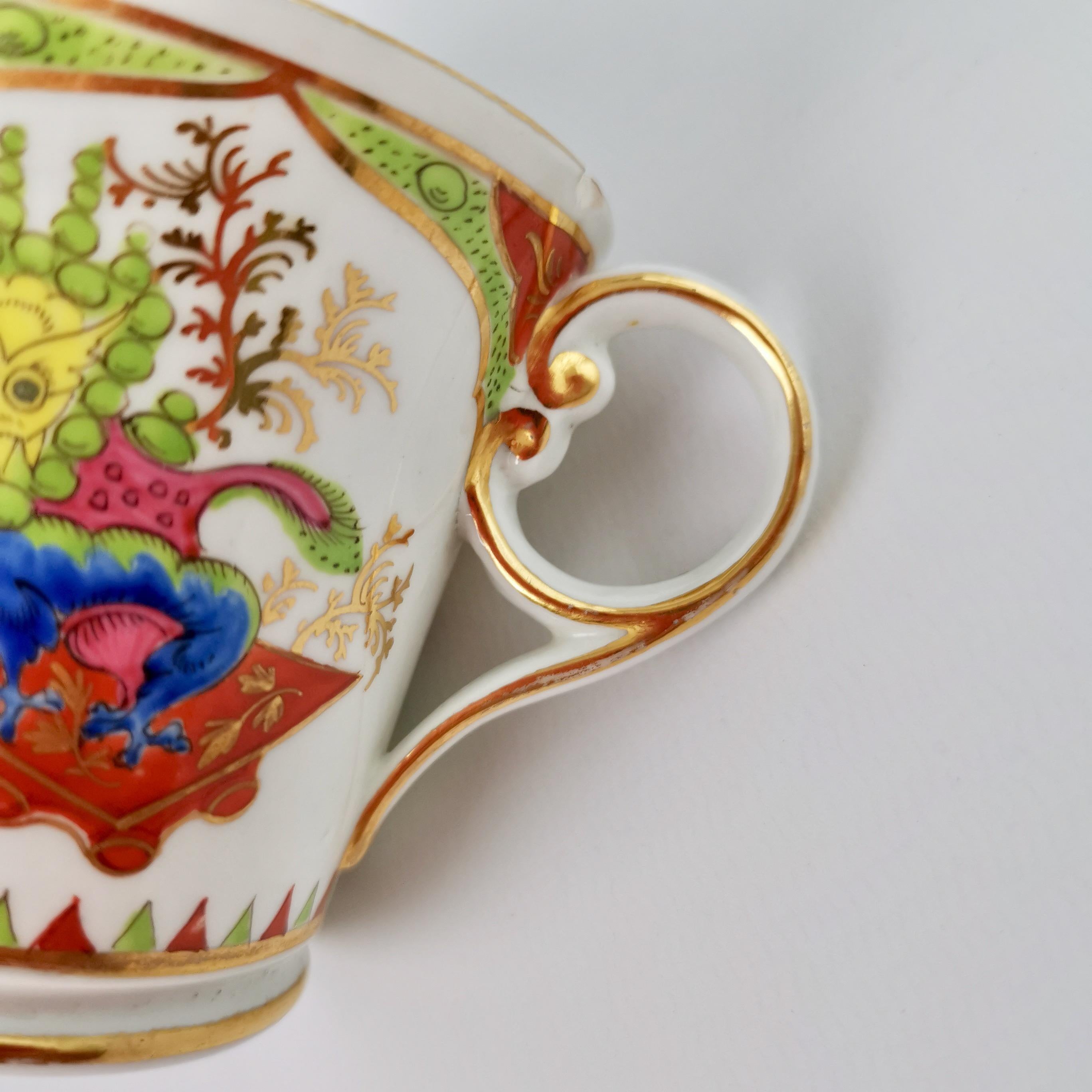 Chamberlain's Worcester Orphaned Porcelain Coffee Cup, Dragons, circa 1810 1