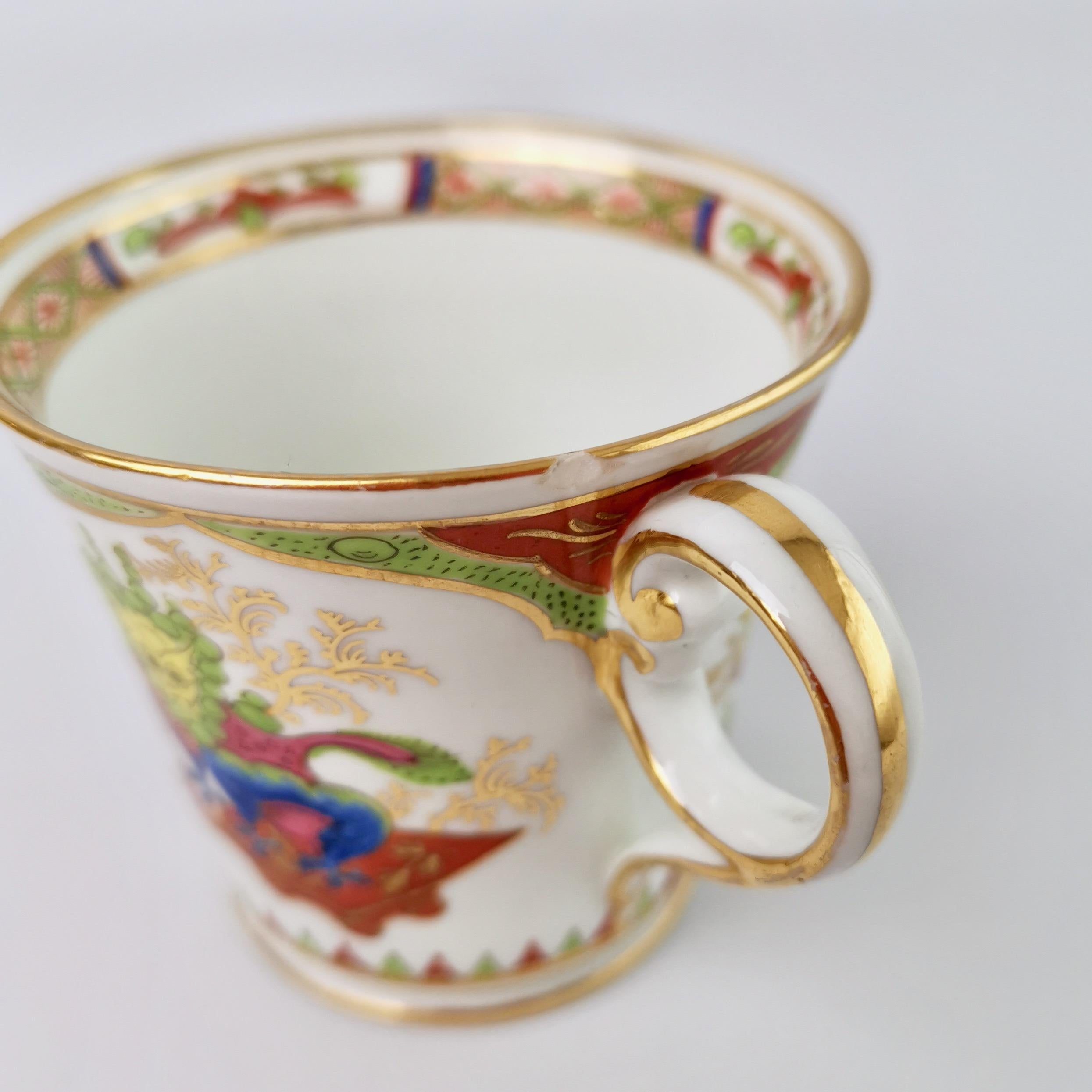 Chamberlain's Worcester Orphaned Porcelain Coffee Cup, Dragons, circa 1810 2
