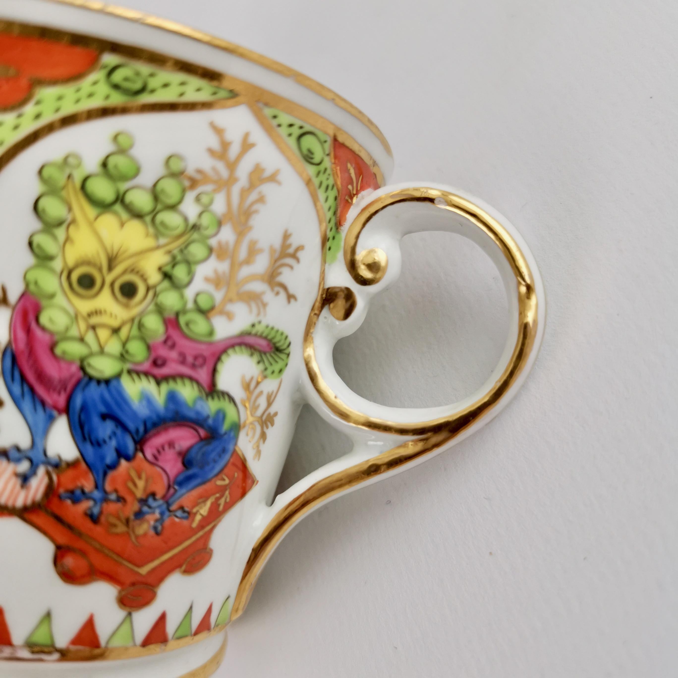 Chamberlain's Worcester Orphaned Porcelain Coffee Cup, Dragons, circa 1810 2