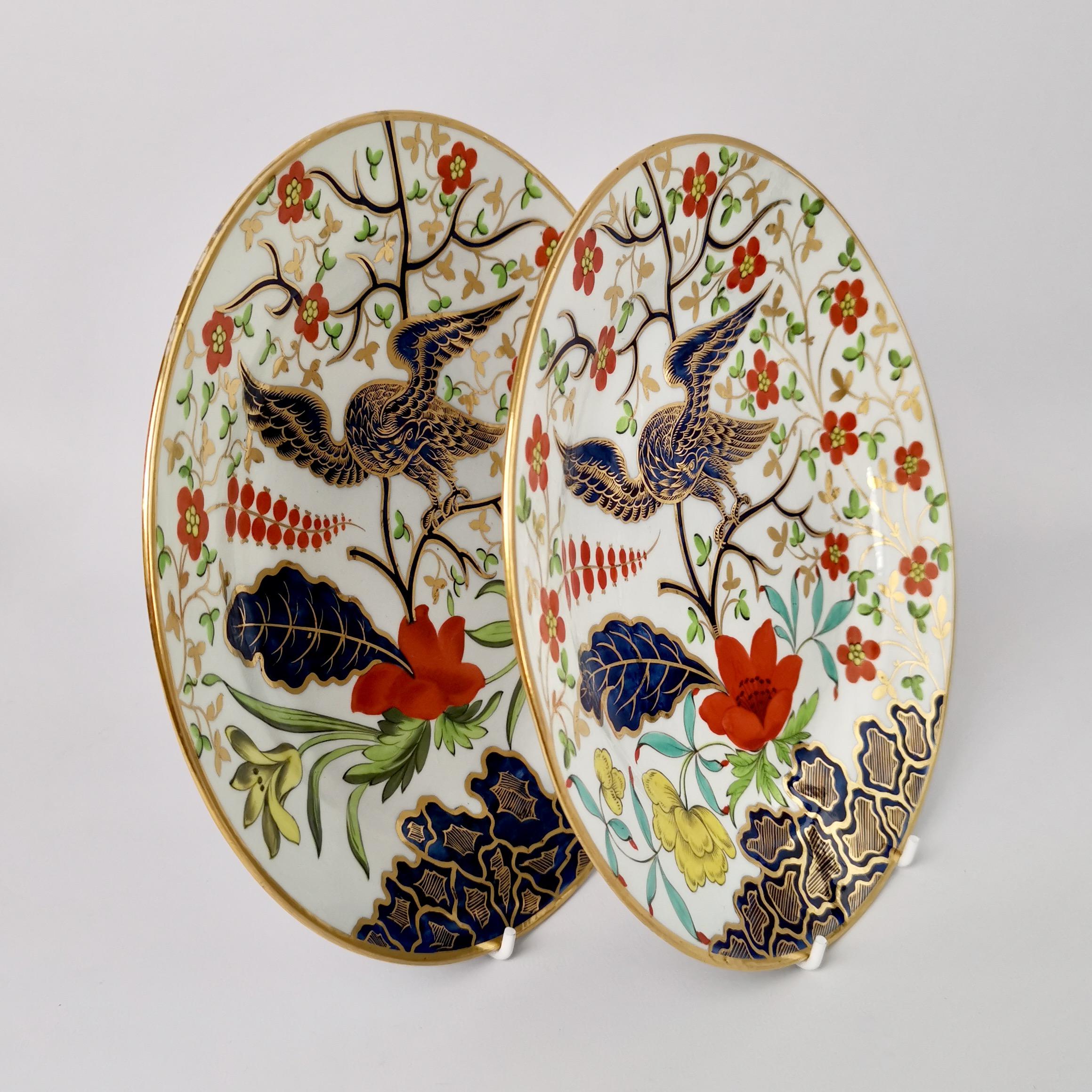 Chamberlains Worcester Pair of Porcelain Plates, Japan Pattern, ca 1805 5