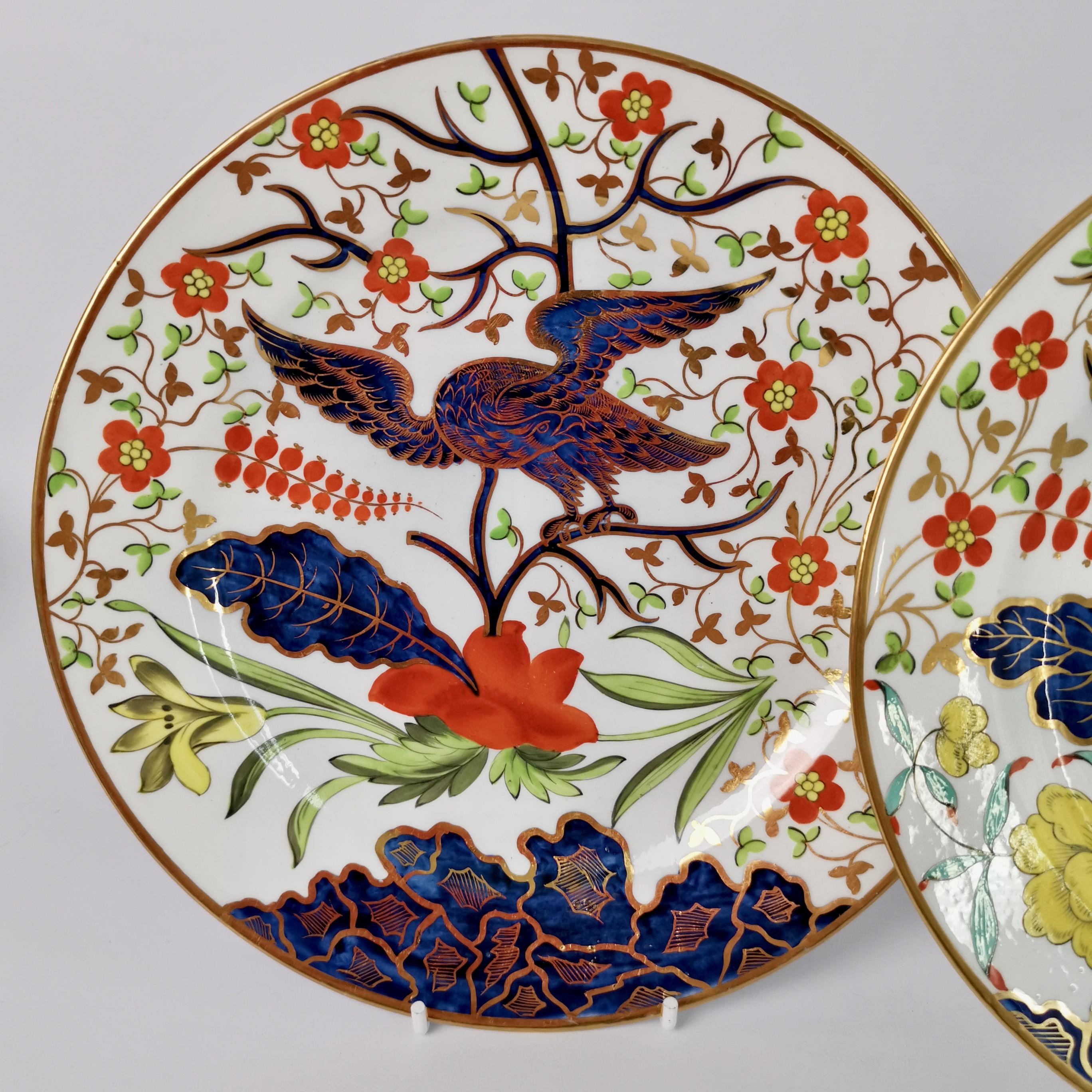 Georgian Chamberlains Worcester Pair of Porcelain Plates, Japan Pattern, ca 1805