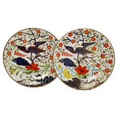 Chamberlains Worcester Pair of Porcelain Plates, Japan Pattern, ca 1805