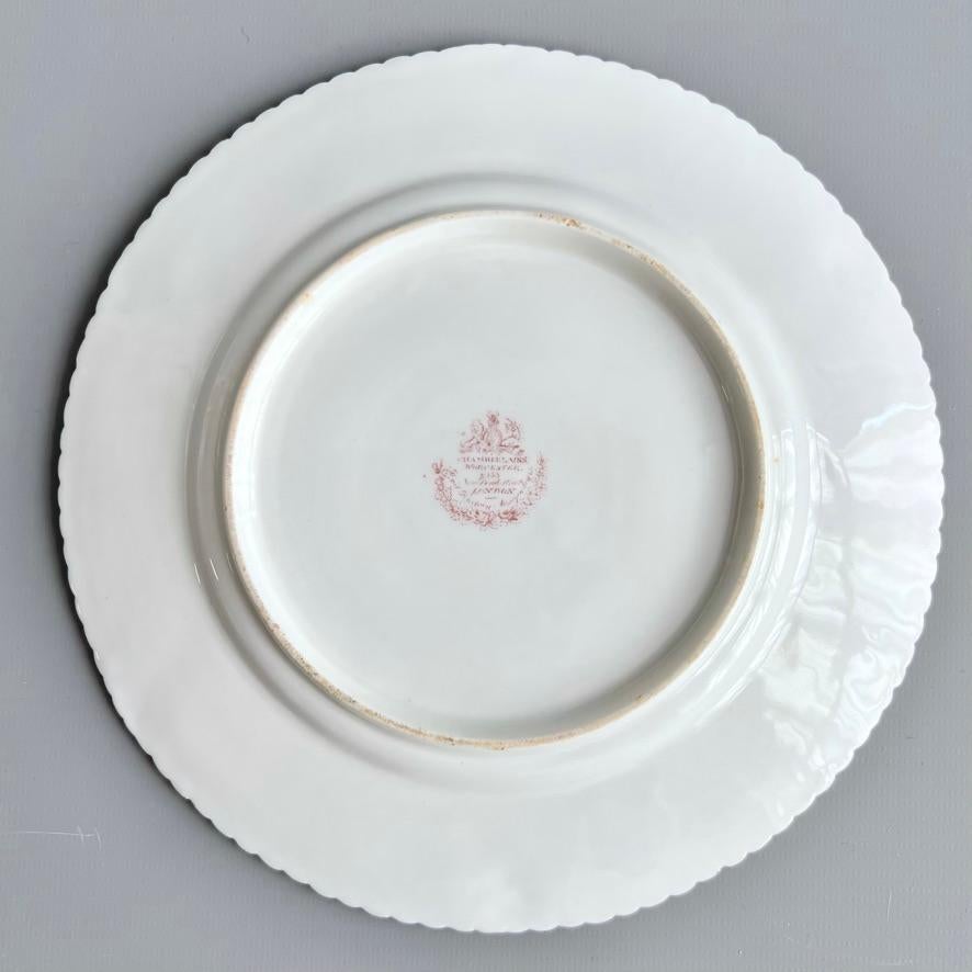 Chamberlains Worcester Plate, Yellow with Tulip and Flower Reserves, 1815-1820 4