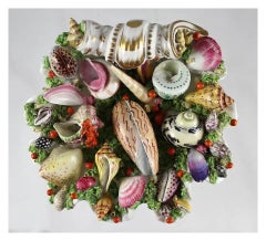 Chamberlain's Worcester Porcelain Centerpiece with Sea Shells and Coral 1820