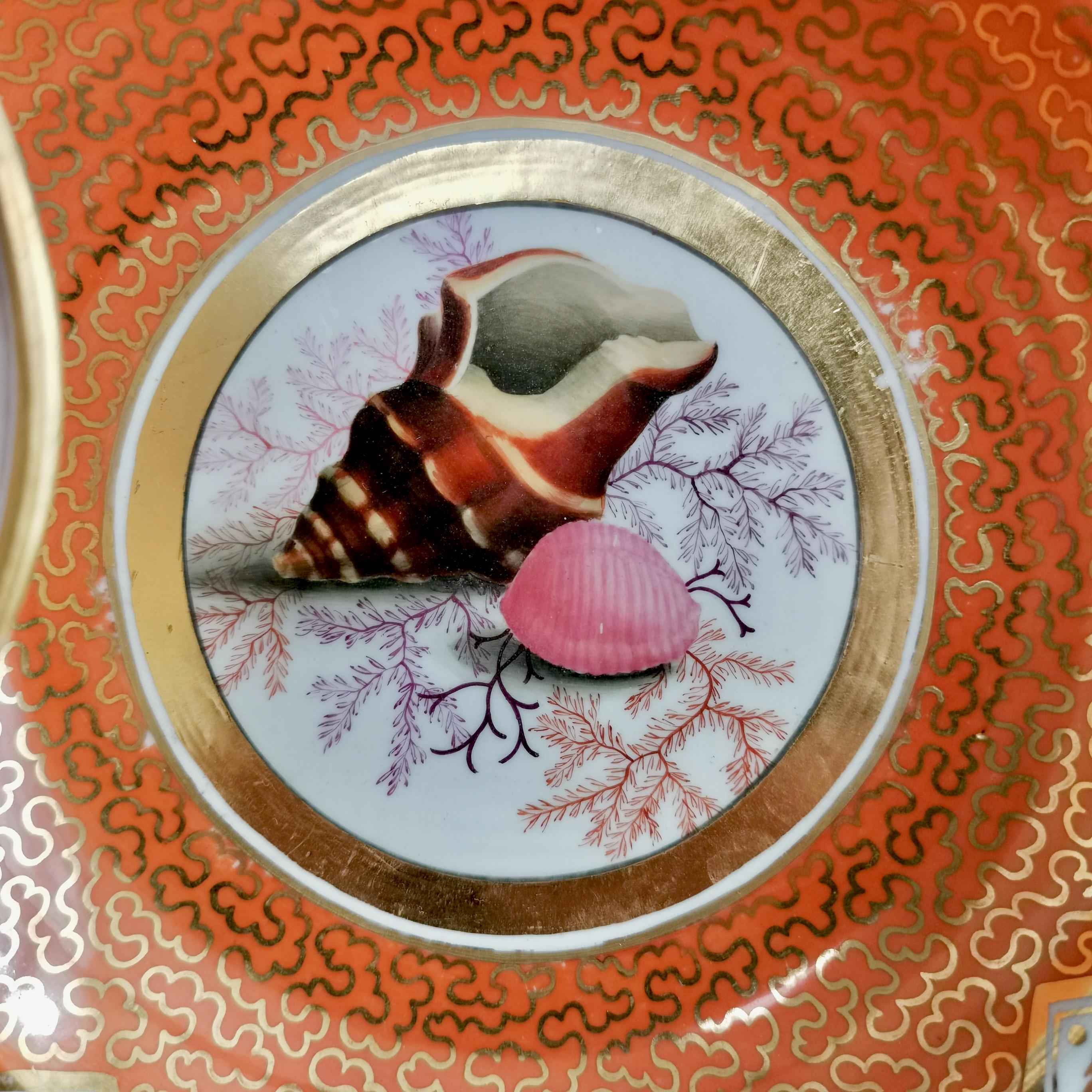 Chamberlains Worcester Porcelain Dessert Service, Orange, Regency, circa 1815 10