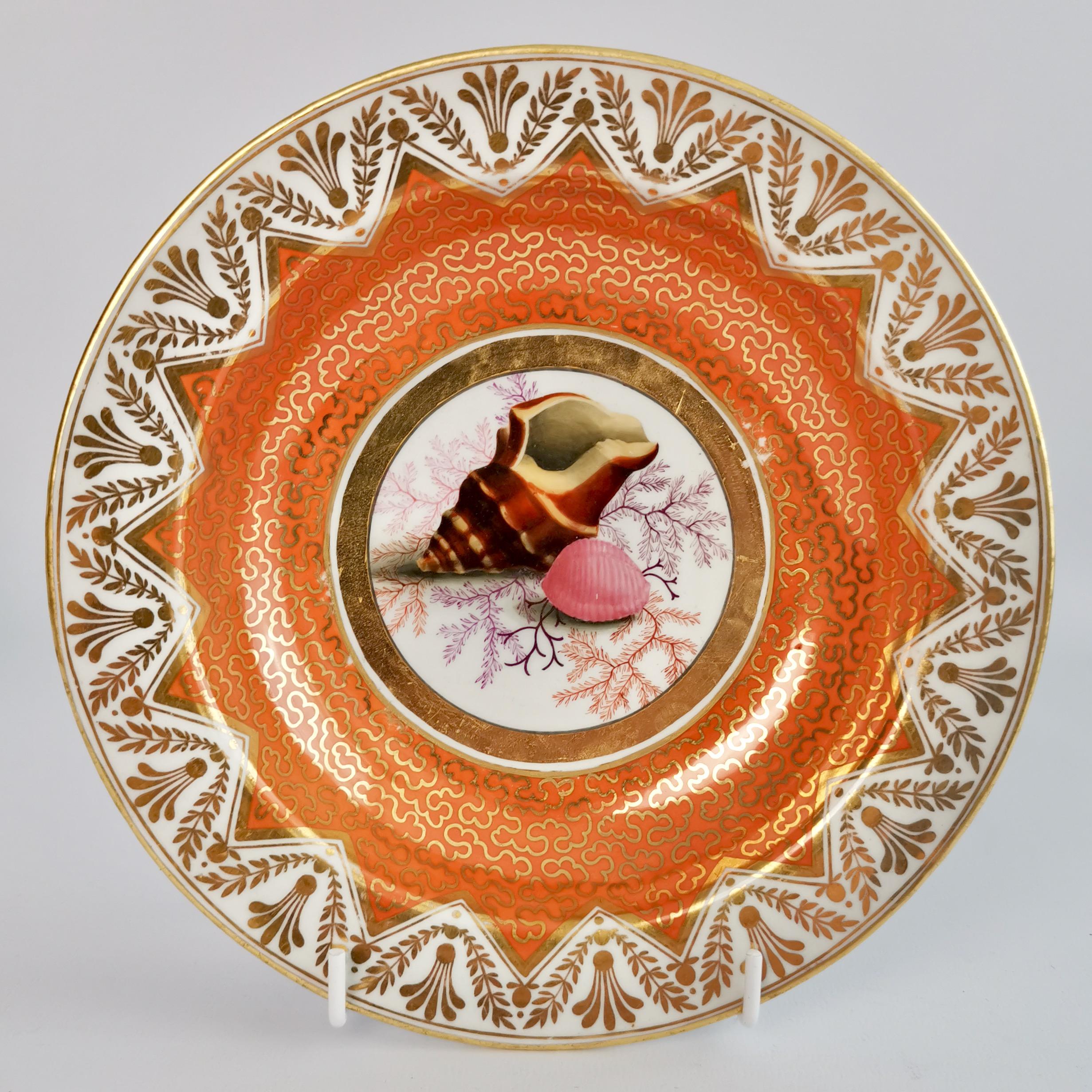 Early 19th Century Chamberlains Worcester Porcelain Dessert Service, Orange, Regency, circa 1815