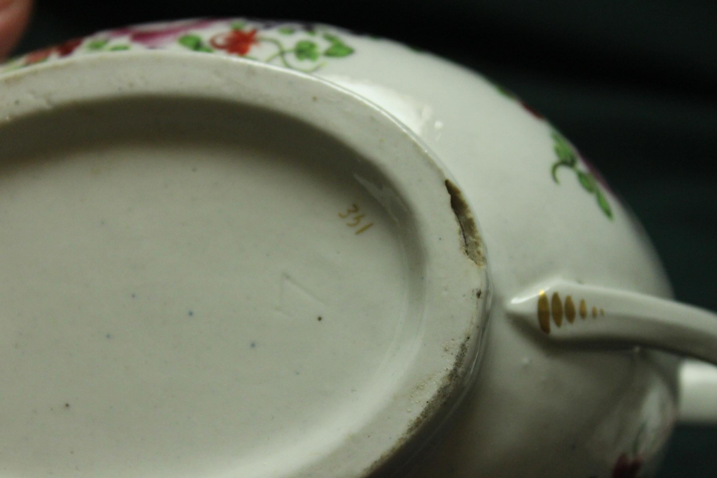 Chamberlain's Worcester Porcelain Hand Painted Part Tea Set For Sale 1