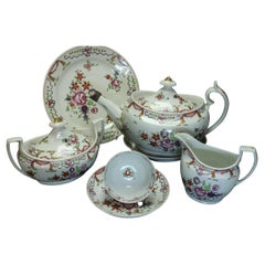 Antique Chamberlain's Worcester Porcelain Hand Painted Part Tea Set