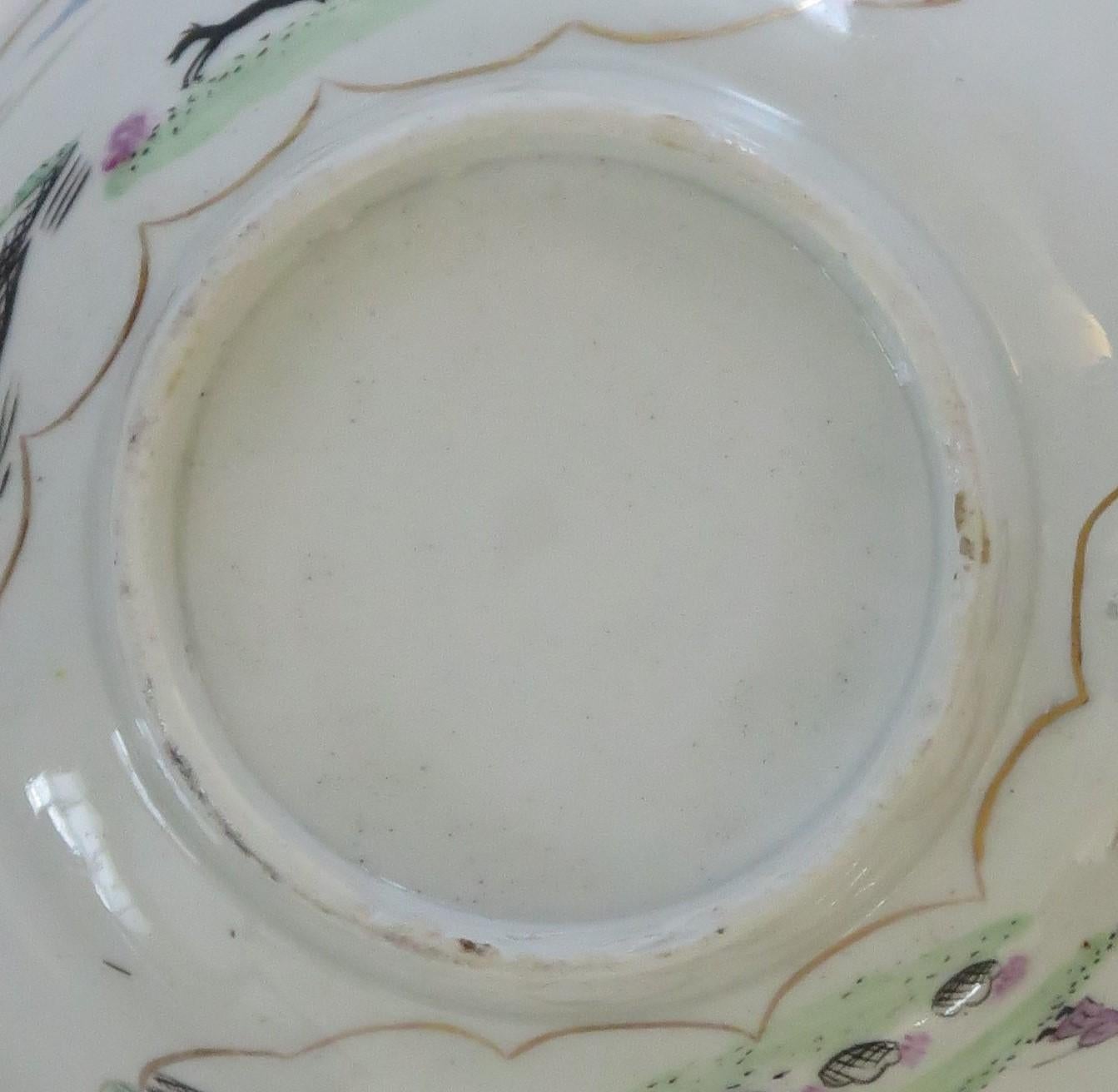 Chamberlains Worcester Porcelain Slop Bowl in Stag Hunt Pattern No.9, circa 1792 4