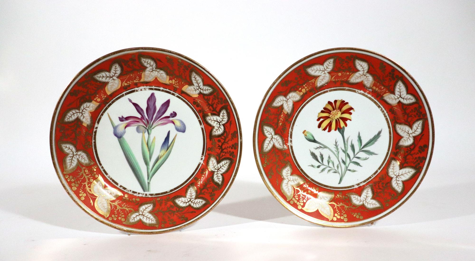 Service à dessert botanique de vingt-trois pièces en porcelaine de Chamberlain's Worcester en vente 4