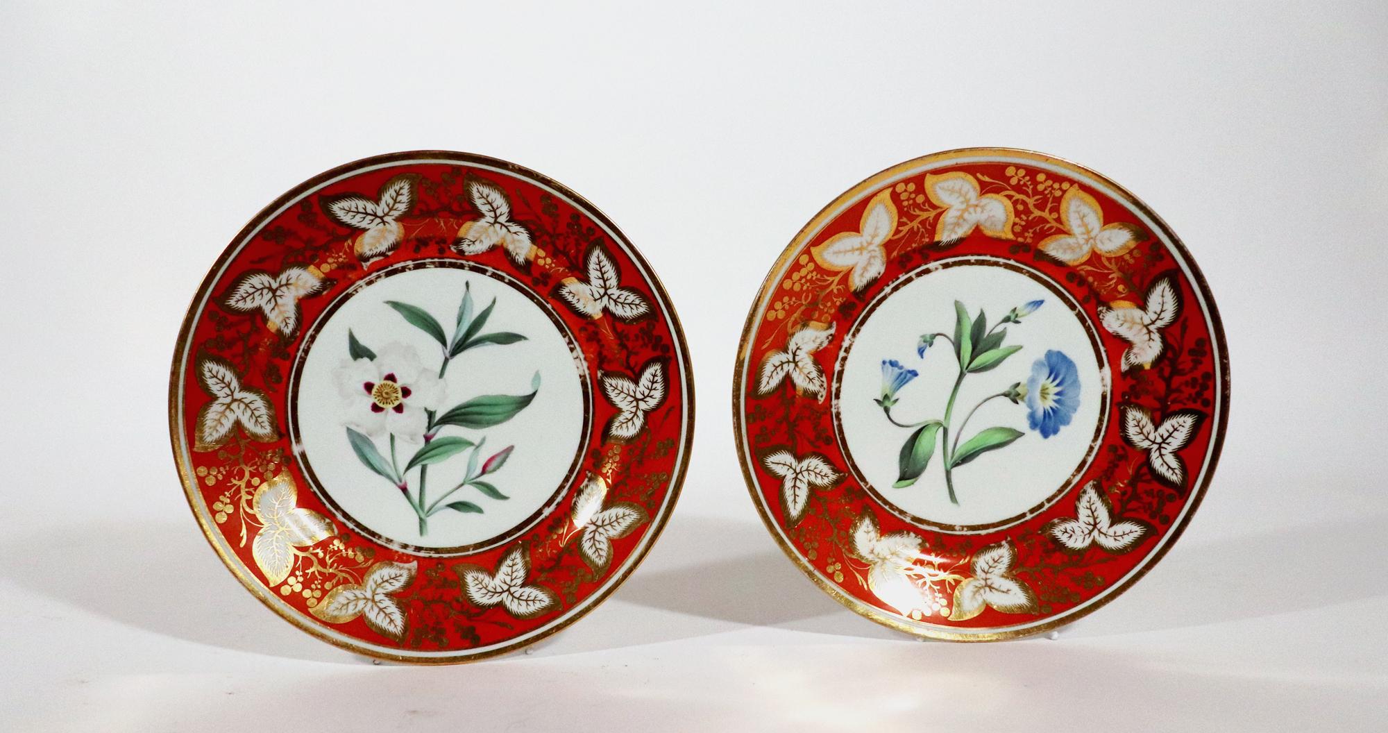 Service à dessert botanique de vingt-trois pièces en porcelaine de Chamberlain's Worcester en vente 6