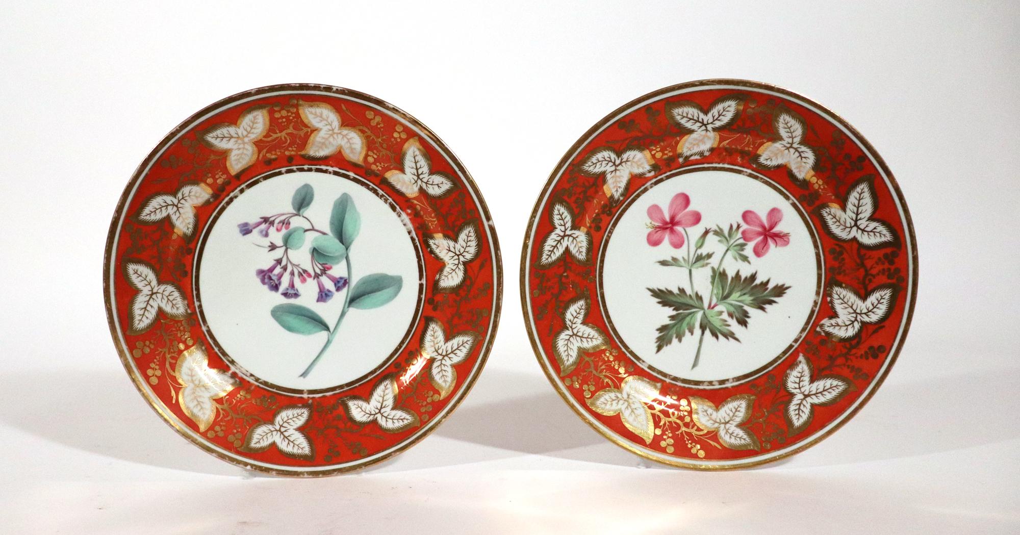Service à dessert botanique de vingt-trois pièces en porcelaine de Chamberlain's Worcester en vente 7