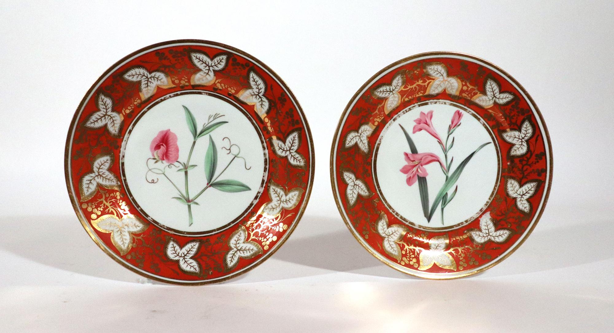 Service à dessert botanique de vingt-trois pièces en porcelaine de Chamberlain's Worcester en vente 9