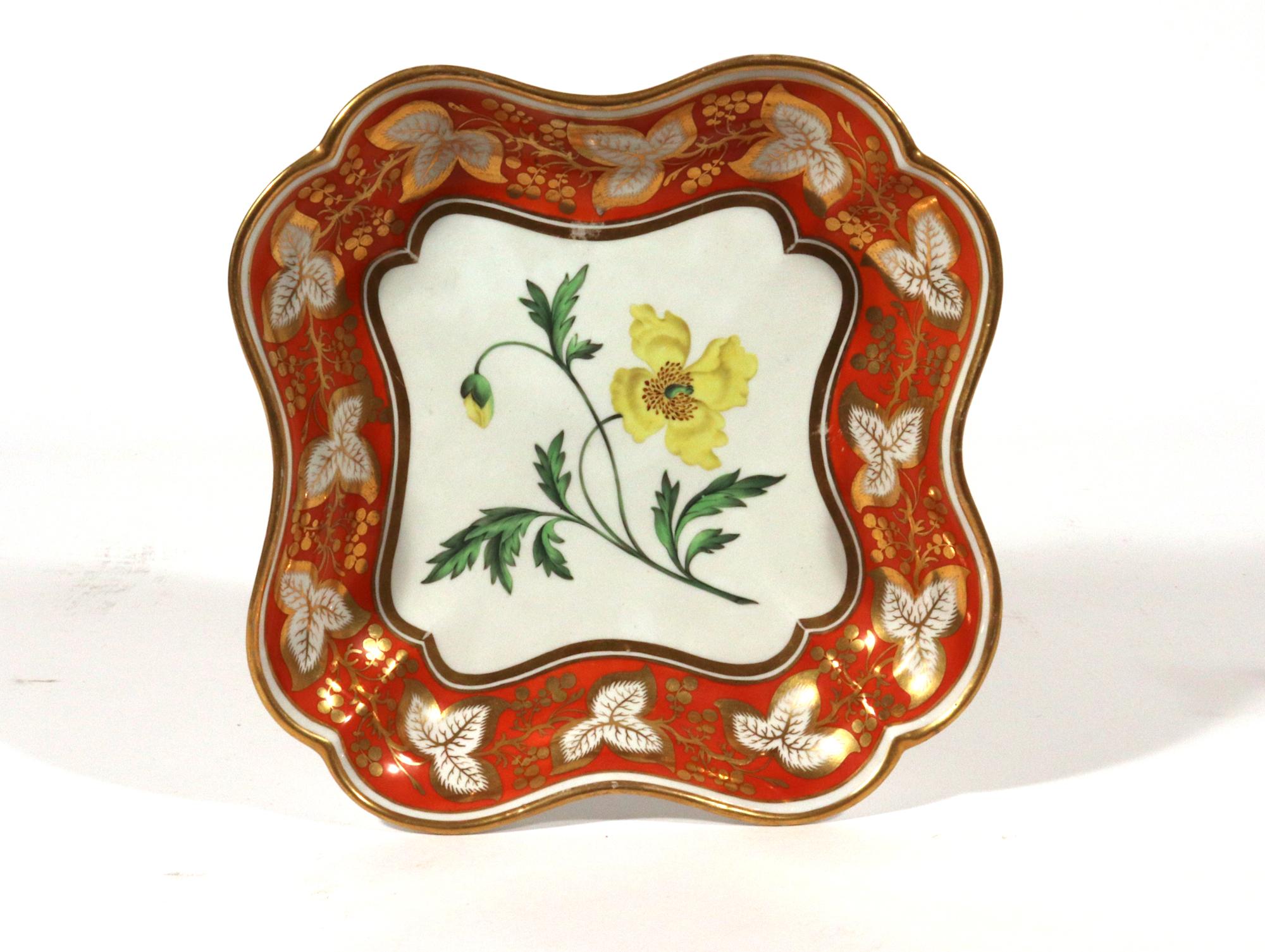 Service à dessert botanique de vingt-trois pièces en porcelaine de Chamberlain's Worcester en vente 1