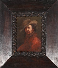 Chamberlayne - Chamberlayne - 1845 Oil, Man in Red, Naples Chamberlayne - 1845 Oil, Man in Red, Naples