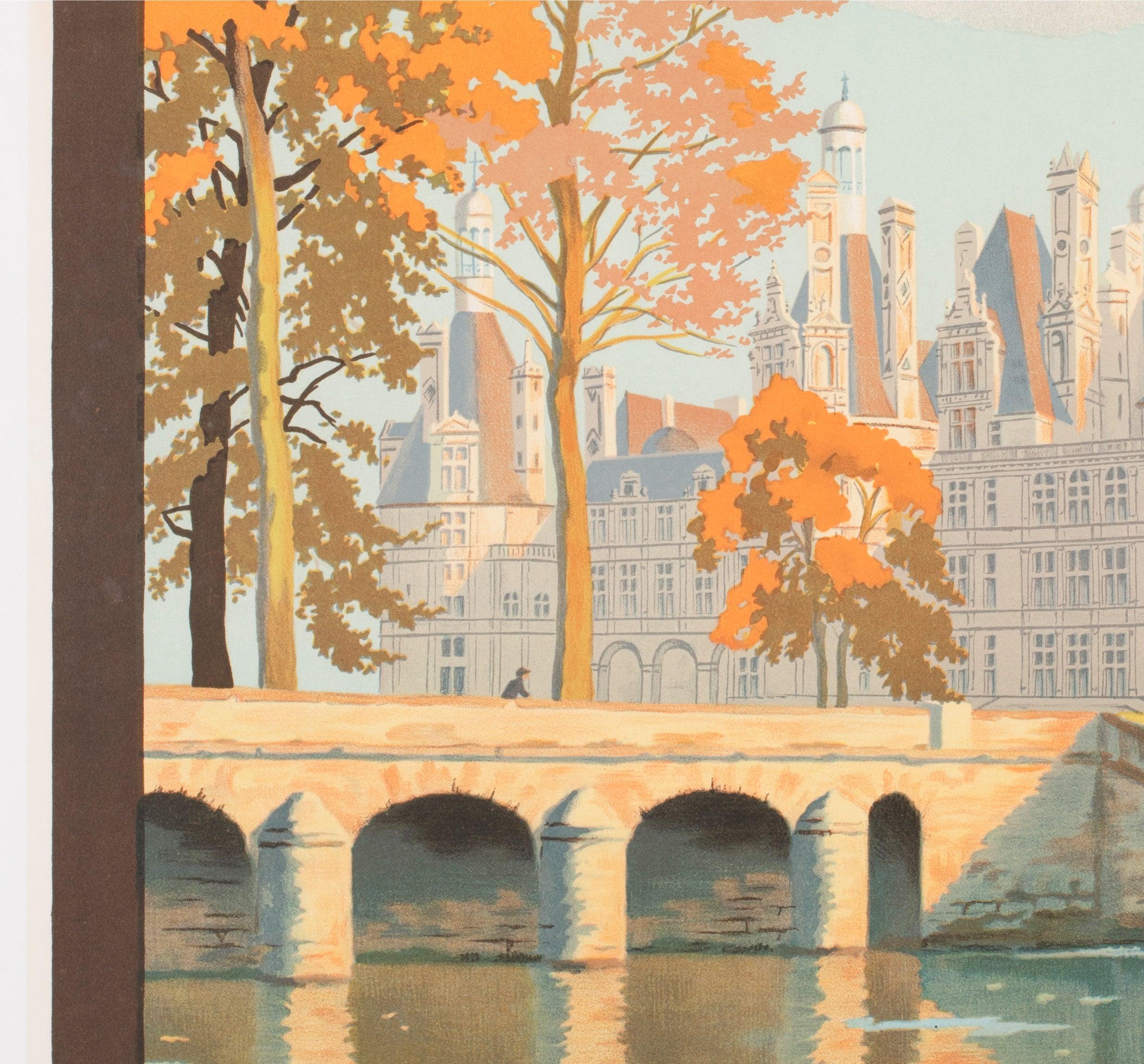 Chambord c1925 Französisch Reise Advertsing Poster, Constant Duval (Leinen) im Angebot