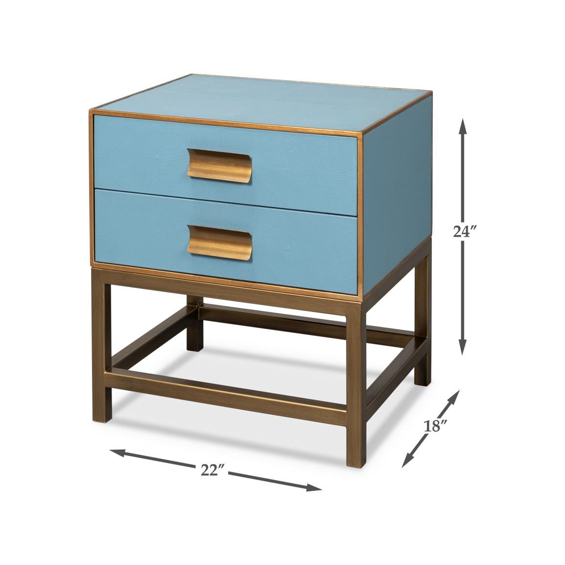 Chambray Blue Modern End Table For Sale 4