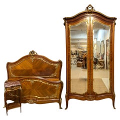 French 19th Century by Haentges Frères Rosewood Bedroom set 