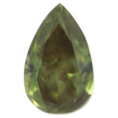 Chameleon Diamond 0.23ct Natural Loose Fancy Green Color Diamond GIA Pear Shape