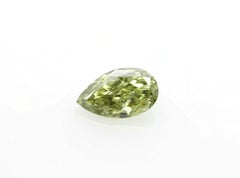 Chameleon Diamond 0.24ct Natural Loose Fancy Green Color Diamond GIA Pear Shape