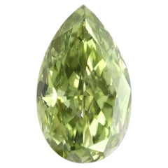 Chameleon Diamond 0.24ct Natural Loose Fancy Green Color Diamond GIA Pear Shape