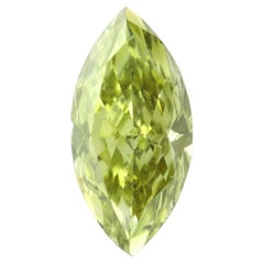 Chameleon Diamond 0.28ct Natural Loose Fancy Green Color Diamond GIA Marquise