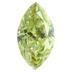 Chameleon Diamond 0.38ct Natural Loose Fancy Green Color Diamond GIA Marquise