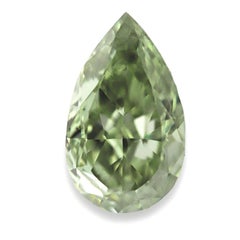 Chameleon Diamond - 0.49ct Natural Loose Fancy Gray Yellow Green Pear GIA VS2