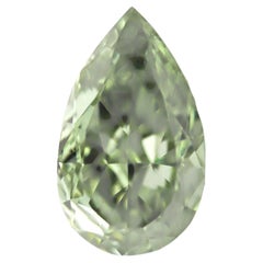 Chameleon Diamond - 0.49ct Natural Loose Fancy Gray Yellow Green Pear GIA VS2