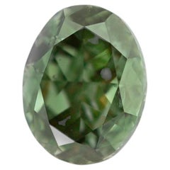 Chameleon Diamond - 1.00ct Natural Loose Fancy Dark Gray Green Oval GIA SI2