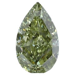 Chameleon Diamond - 1.00ct Natural Loose Fancy Gray Yellow Green Pear GIA VS2