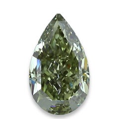 Chameleon Diamond - 1.01ct Natural Loose Fancy Dark Green Yellow Pear GIA SI2