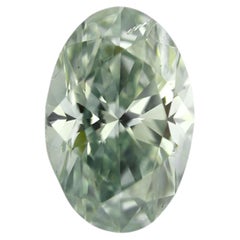 Chameleon Diamond - 1.01ct Natural Loose Fancy Gray Yellow Green Oval GIA SI2