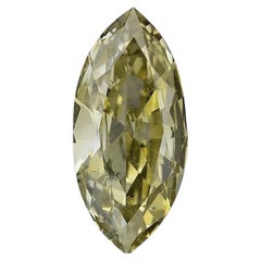 Chameleon Diamond - 1.02ct Natural Loose Fancy Green Yellow Marquise GIA SI2
