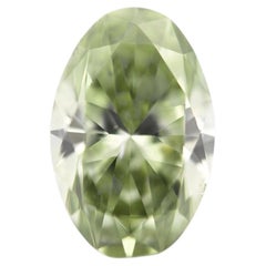 Diamant « Chameleon » - Diamant naturel non serti de 1,50 ct, de couleur verte-jaune fantaisie, certifié GIA, taille ovale, pureté SI2