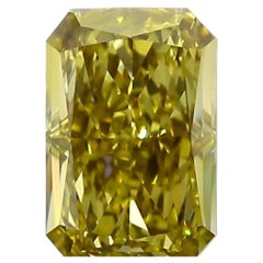 Diamante Chameleon - 1,51 ct, naturale, sfuso, colore Fancy Deep Yellow Green, taglio Radiant, GIA VS1