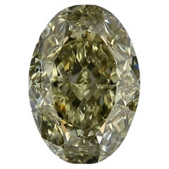 Chameleon Diamond - 2.01ct Natural Loose Fancy Dark Yellow Green Oval GIA SI2