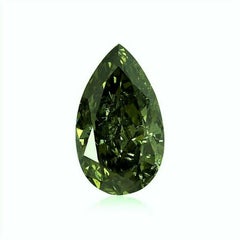 Chameleon Diamond 2.04ct Natural Loose Fancy Green Color Diamond GIA Pear Shape