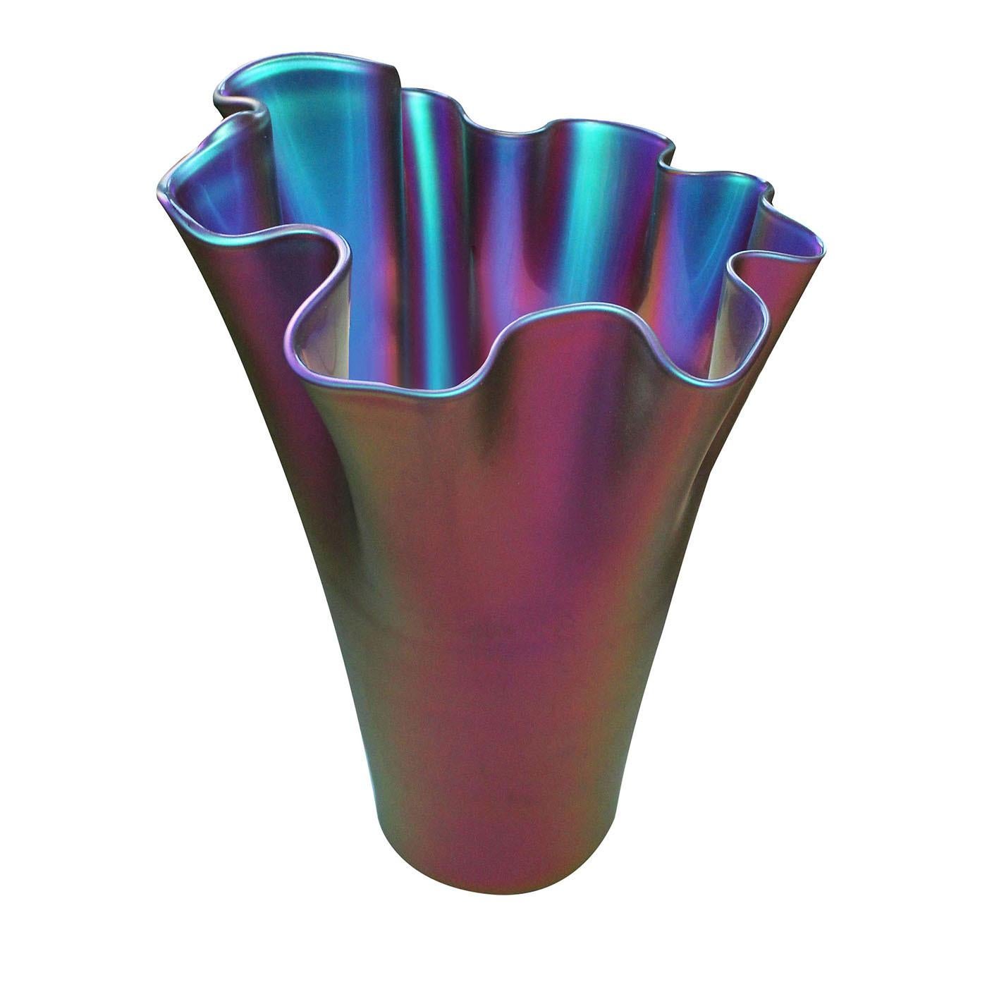 Chameleon Wrap Multicolor Glass Vase by Sergio Villa In New Condition For Sale In Milan, IT