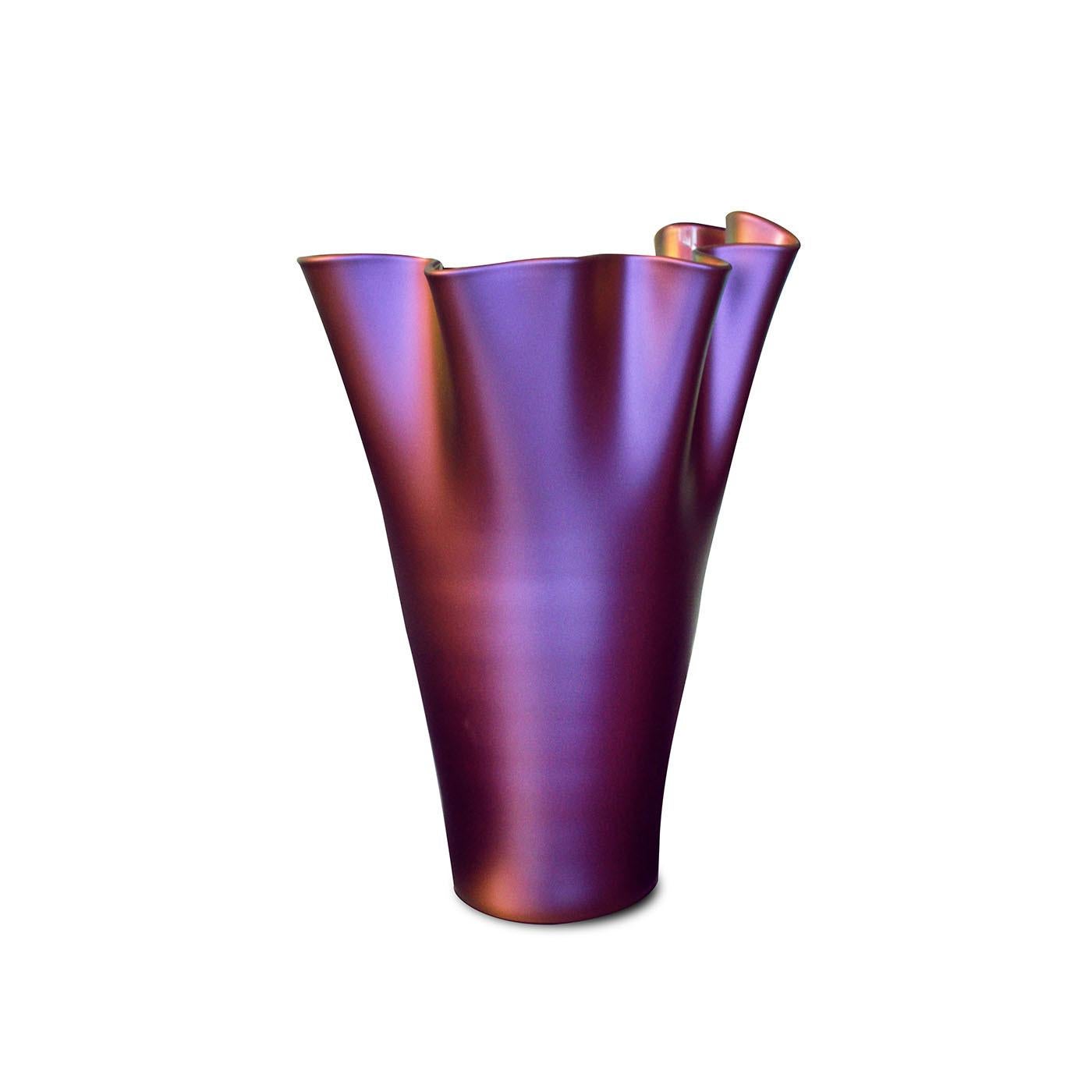 Chameleon Wrap Multicolor Glass Vase by Sergio Villa For Sale 1
