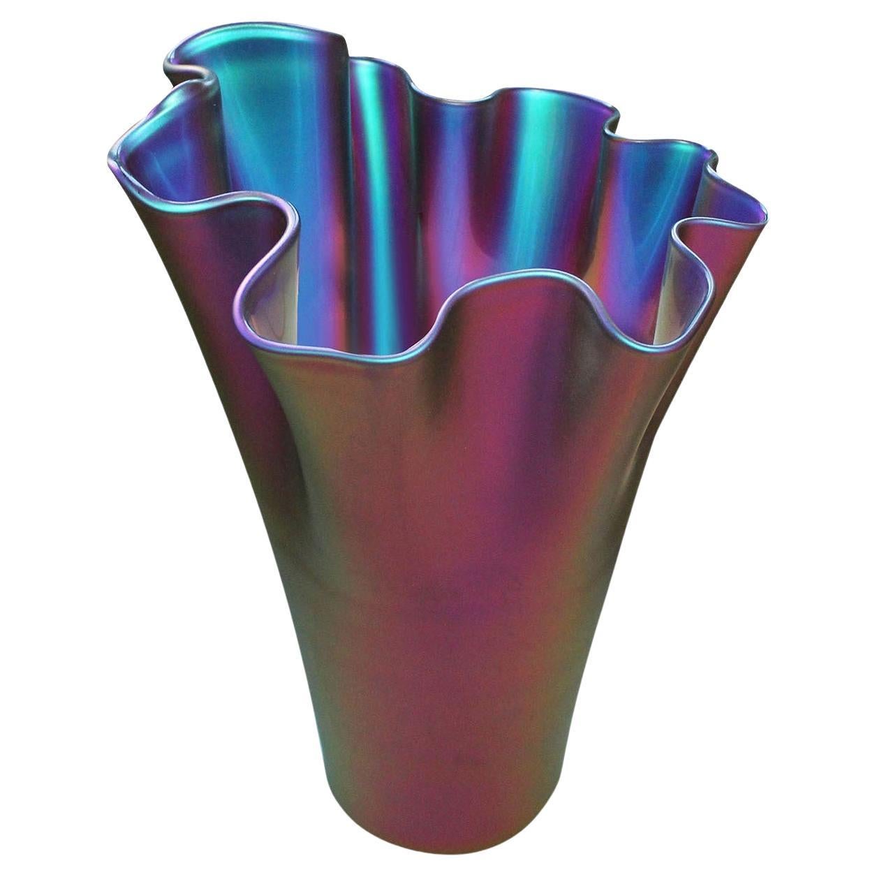 Chameleon Wrap Multicolor Glass Vase by Sergio Villa