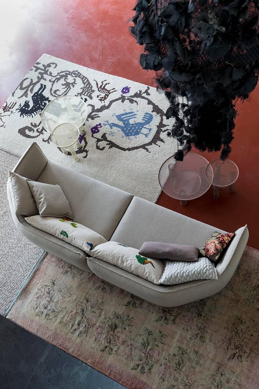 Contemporary Chamfer 1 Three-Seat Sofa by Patricia Urquiola for Moroso For Sale