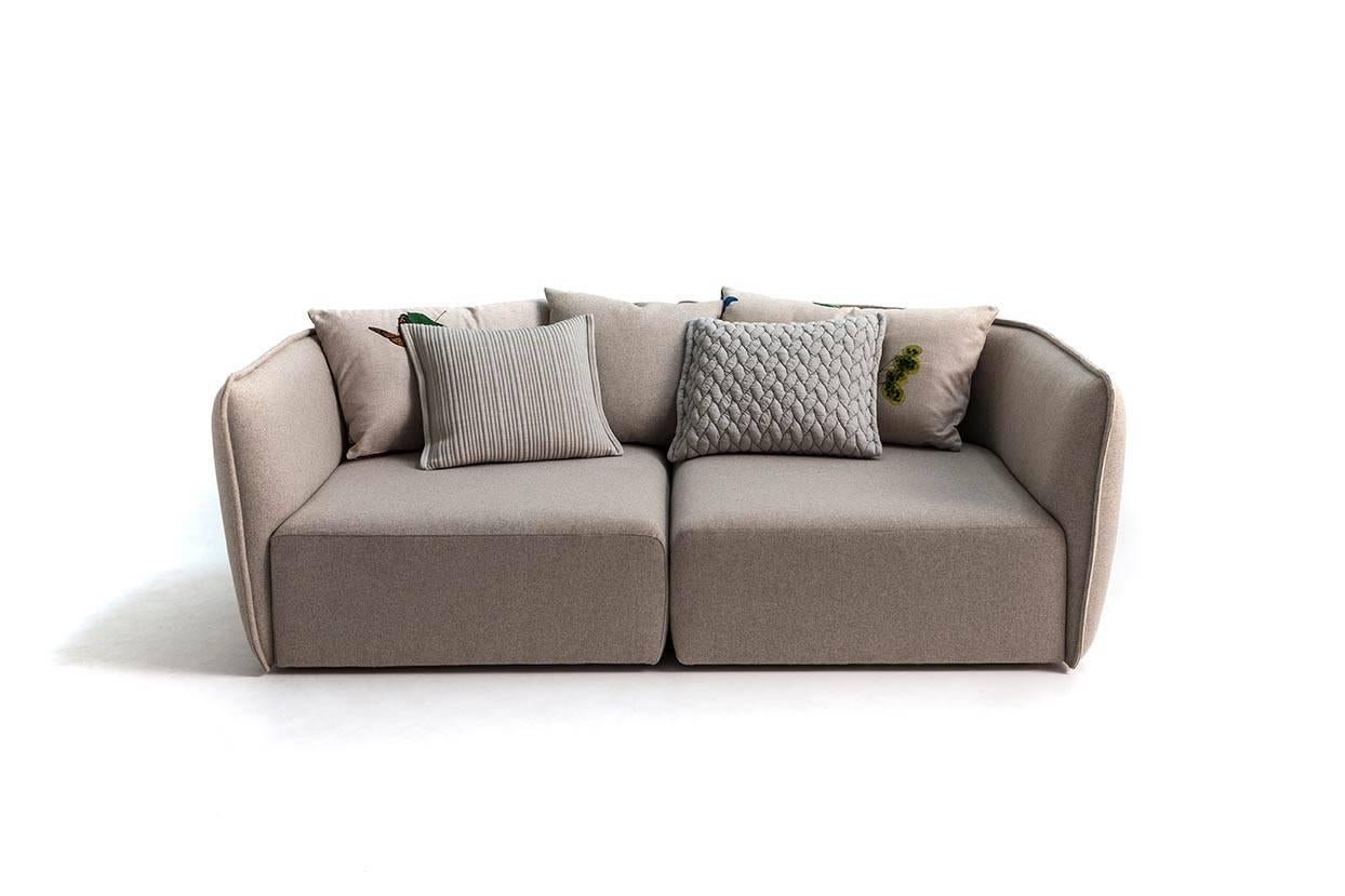 Leather Chamfer 2 Round Sofa by Patricia Urquiola for Moroso in Three Configurations For Sale