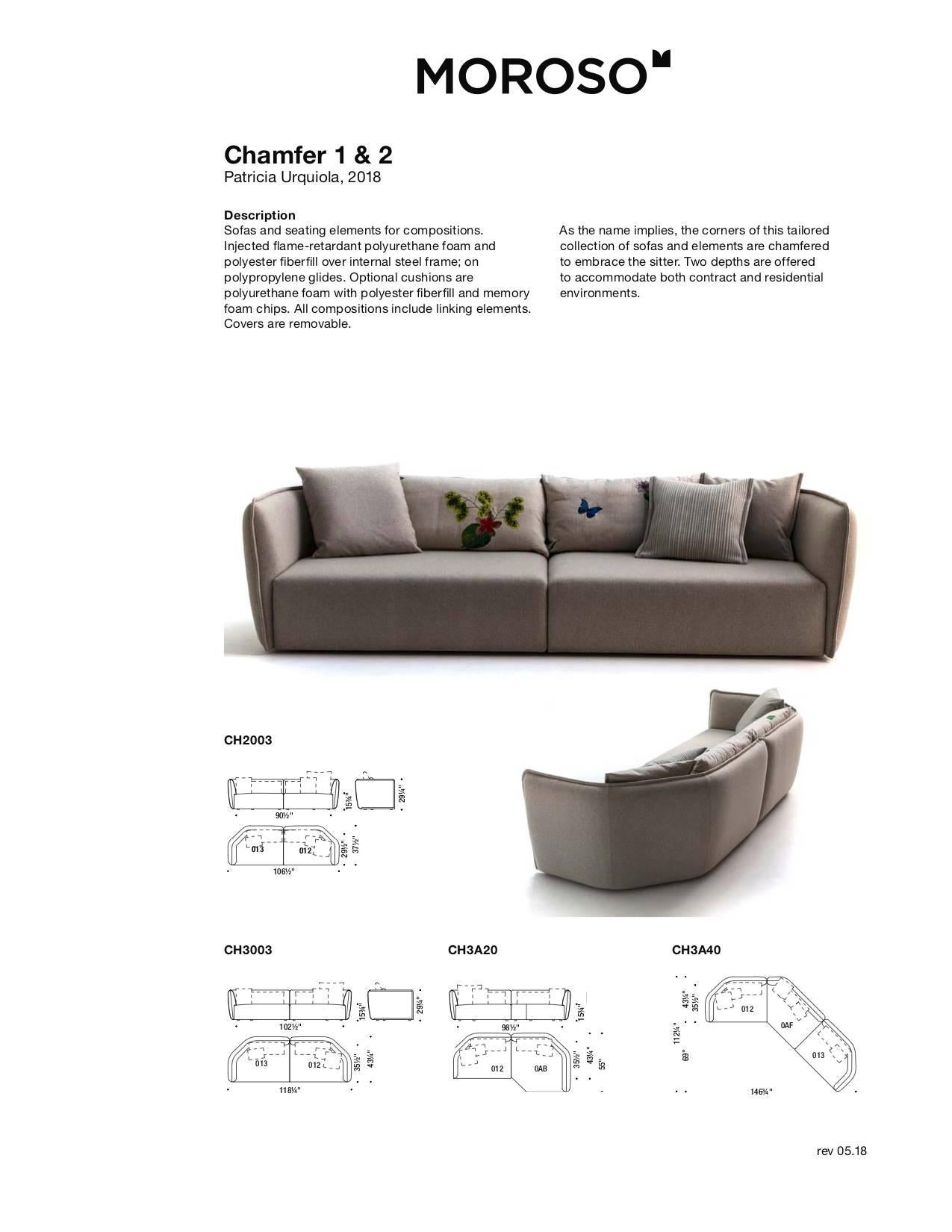 Chamfer 2 Round Sofa by Patricia Urquiola for Moroso in Three Configurations For Sale 7