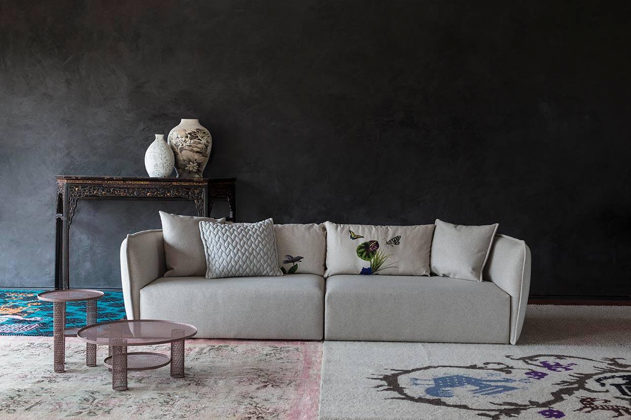 Quilted Chamfer 2 Round Sofa by Patricia Urquiola for Moroso in Three Configurations For Sale