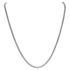 Collar Chamilia 1210-0008 Cadena de caja a presión Plata de ley oxidada